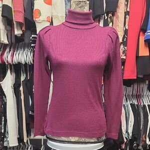 LOFT Rich Purple Knit Top